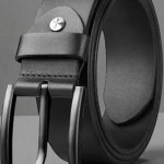 Genuine Leather Belt for Men with Classic Pin Buckle