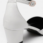 Women’s Pointed Toe Block Heel Fashion Sandals with Buckled Ankle Strap