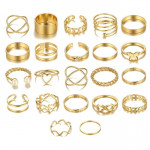 Fashion 22pcs Latest Stylish Stackable Kunckle Rings Set