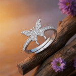Silver Fia Butterfly Pendant Earrings Chain Bracelet Anklet Ring