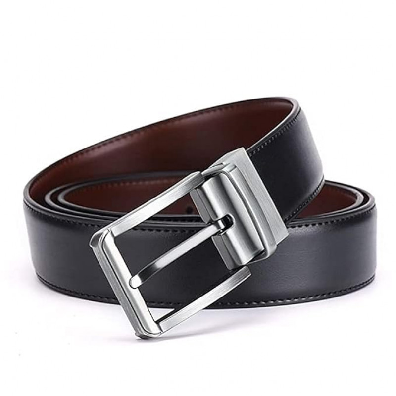 Shiny Vegan Leather Formal Belt For Men