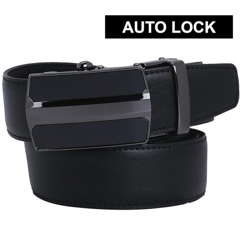Men's Auto Lock Vegan Leather Belt