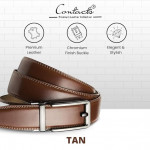 Genuine Leather Belt for Men with Easier Adjustable Autolock