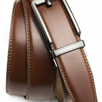 Genuine Leather Belt for Men with Easier Adjustable Autolock
