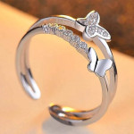 Delicate Hug Silver Ring For Women