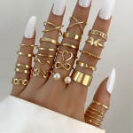 Fashion 22pcs Latest Stylish Stackable Kunckle Rings Set