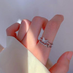 Delicate Hug Silver Ring For Women
