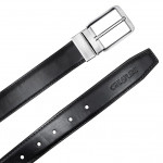 Shiny Vegan Leather Formal Belt For Men