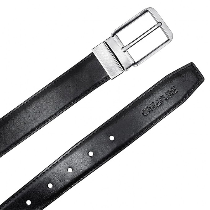 Shiny Vegan Leather Formal Belt For Men