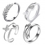 Delicate Hug Silver Ring For Women