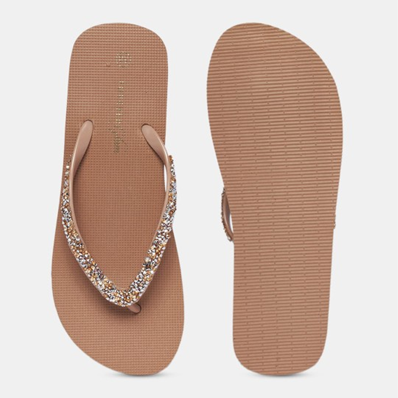 Embellished Thong Flip-Flops
