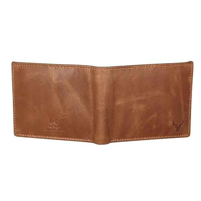 Tan Crunch Leather Wallet for Men